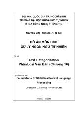Đồ án Text categorization phân loại văn bản