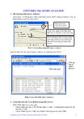 Giới thiệu sql query analyzer