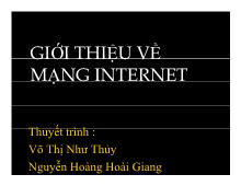 Giới thiệu về giới thiệu về mạng internet