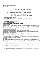 Hệ thống quản lý tiền gởi thanh toán ngân hàng