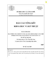 Hoàn thiện công nghệ xử lý nước quả bằng phương pháp công nghệ sinh học dùng cho sản xuất rượu vang chất lượng cao