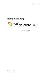 Hướng dẫn sử dụng Microsoft Word 2007