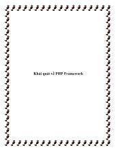 Khái quát về PHP Framework