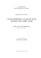 Khóa luận Cơ sở Grobner của đại số toàn phương đối chiều thấp