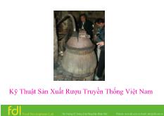 Kỹ thuật sản xuất rượu truyền thống Việt Nam