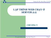 Lập trình web chạy ở server (t.t)