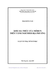 Luận văn Kiểu đa thức của môđun trên vành noether địa phương