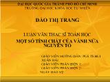 Luận văn Một số tính chất của vành nửa nguyên tố - Đào Thị Trang