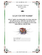 Luận văn Nghiên cứu thành phần côn trùng, nhện lớn bắt mồi sâu hại lạc; diễn biến mật độ sâu ăn lá chính thuộc bộ cánh vảy (Lepidoptera) trên vụ lạc Xuân 2008 tại tỉnh Hà Tĩnh