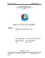 Luận văn Quản lý ký túc xá  - Trần Thị Hương