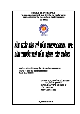 Luận văn Sản xuất bào tử nấm trichoderma SPP làm thuốc trừ nấm bệnh cây trồng