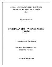 Luận văn Tích phân itô – wiener nhiều chiều - Nguyễn Văn Cần