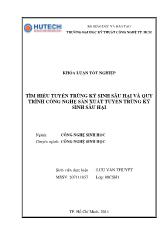 Luận văn Tìm hiểu tuyến trùng ký sinh sâu hại và quy trình công nghệ sản xuất tuyến trùng ký sinh sâu hại