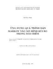 Luận văn Ứng dụng quá trình bán markov vào mô hình rủi ro trong bảo hiểm