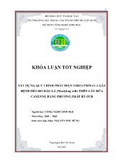 Luận văn Xây dựng quy trình phát hiện virus pmwav-1 gây bệnh héo đỏ đầu lá (mealybug wilt) trên cây dứa cayenne bằng phương pháp rt-pcr
