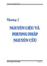 Nguyên liệu và phương pháp nghiên cứu cây lúa