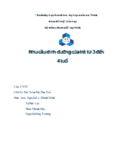 Nhu cầu dinh dưỡng của trẻ từ 3 đến 4 tuổi