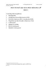 Phân tích dữ liệu bằng phần mềm spss 12.0