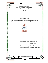 Tiểu luận Lập trình trên thiết bị di động