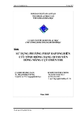 Tiểu luận Sử dụng phương pháp rapd nghiên cứu tính đồng dạng di truyền dòng măng cụt ở Bến Tre