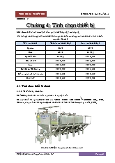 Tính chọn thiết bị làm đậu nành