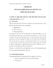 Ứng dụng kiểm định giả thuyết vào kiểm tra hàng hóa