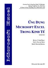 Ứng dụng Microsoft Excel trong kinh tế