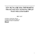 Xây dựng chương trình kiểm tra số nguyên tố bằng thuật toán miller- Rabin