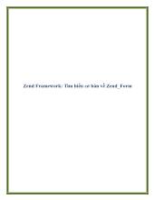Zend Framework: Tìm hiểu cơ bản về Zend_Form