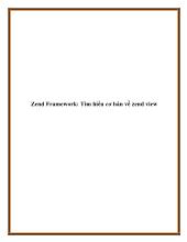 Zend Framework: Tìm hiểu cơ bản về zend view