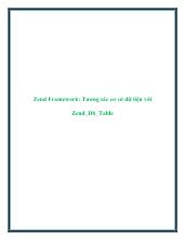 Zend Framework: Tương tác cơ sở dữ liệu với Zend_Db_Table