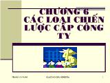 Bài giảng Các loại chiến lược cấp công ty