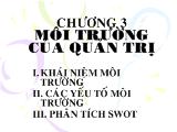 Bài giảng Môi trường của quản trị