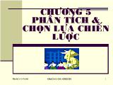 Bài giảng Phân tích và chọn lựa chiến lược