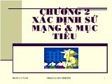 Bài giảng Xác định sứ mạng và mục tiêu