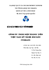 Báo cáo Công ty TNHH một thành viên Việt Nam kỹ nghệ súc sản (vissan)