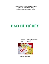 Đề tài Bao bì tự hủy