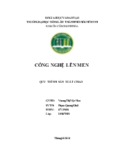 Đề tài Công nghệ lên men: Quy trình sản xuất chao