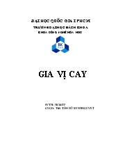 Đề tài Gia vị cay