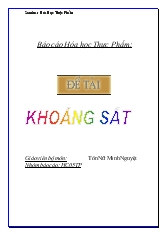 Đề tài Khoáng sắt