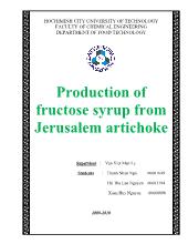 Đề tài Production of fructose syrup from Jerusalem Artichoke