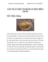 Đề tài Sản xuất bơ có hàm lượng chất béo thấp