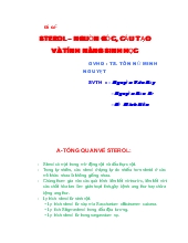 Đề tài Sterol – nguồn gốc, cấu tạo và tính năng sinh học