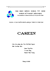 Đề tài Tìm hiểu Casein