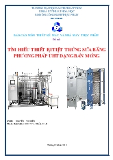 Đề tài Tìm hiểu thiết bị tiệt trùng sữa bằng phương pháp uht dạng bản mỏng