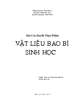 Đề tài Vật liệu bao bì sinh học