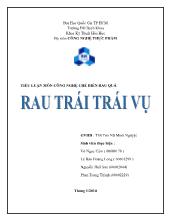 Tiểu luận Rau trái trái vụ và kỹ thuật chế biến
