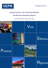 Bài nghiên cứu Nguồn gốc lạm phát ở Việt Nam giai đoạn 2000-2010: phát hiện mới từ những bằng chứng mới