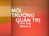 Bài tập Môi trường quản trị