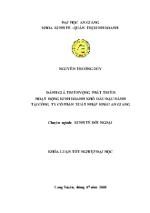 Đề tài Đánh giá triển vọng phát triển hoạt động kinh doanh khô dầu đậu nành tại công ty cổ phần xuất nhập khẩu An Giang